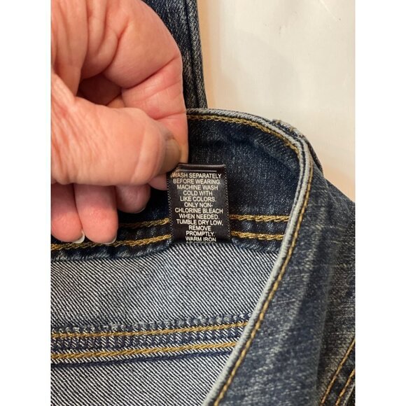 CATO PREMIUM Women's Denim Jeans Size 10 Petite Mid-Rise Boot Cut Deco Pockets - Picture 10 of 15